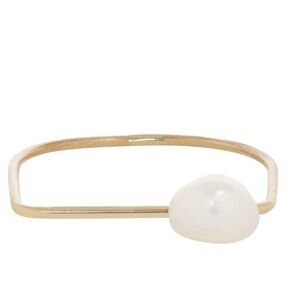 Dainty Freshwater Pearl Ring in solid 14k gold